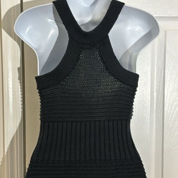 Club Monaco Women's Mixed Stitch Pointelle sleeveless fitted knit dress size SP - Picture 7 of 14